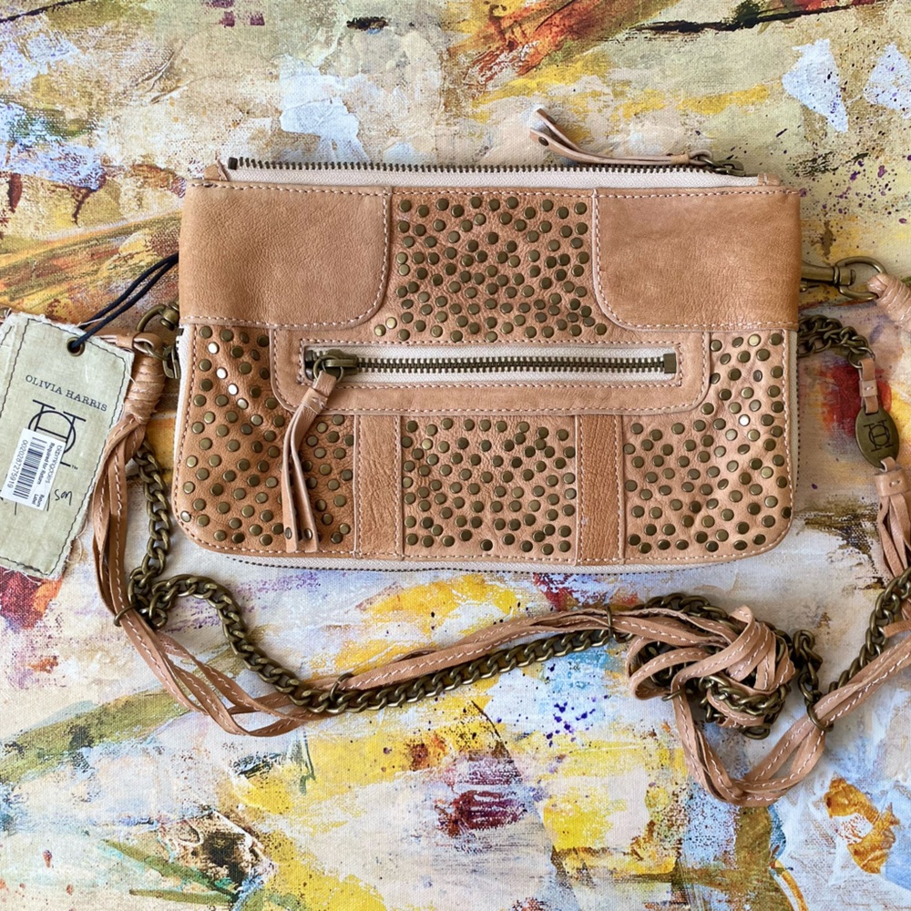 COPY - Olivia Harris studded chain clutch